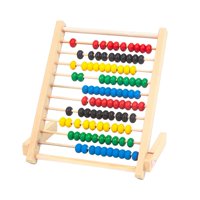 Bothyi - Juego De Cuentas De Juguete De Matemáticas Para Niños Pequeños, Marco De Conteo De Madera De 10 Filas, Ábaco Beige