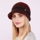 thumbnail image 1 of Metal Flower Decor Knit Hat, Fashion Fleece Lined Bonnet Hat, Warm Winter Coldproof Cloche Bucket Hat For Women, 1 of 3