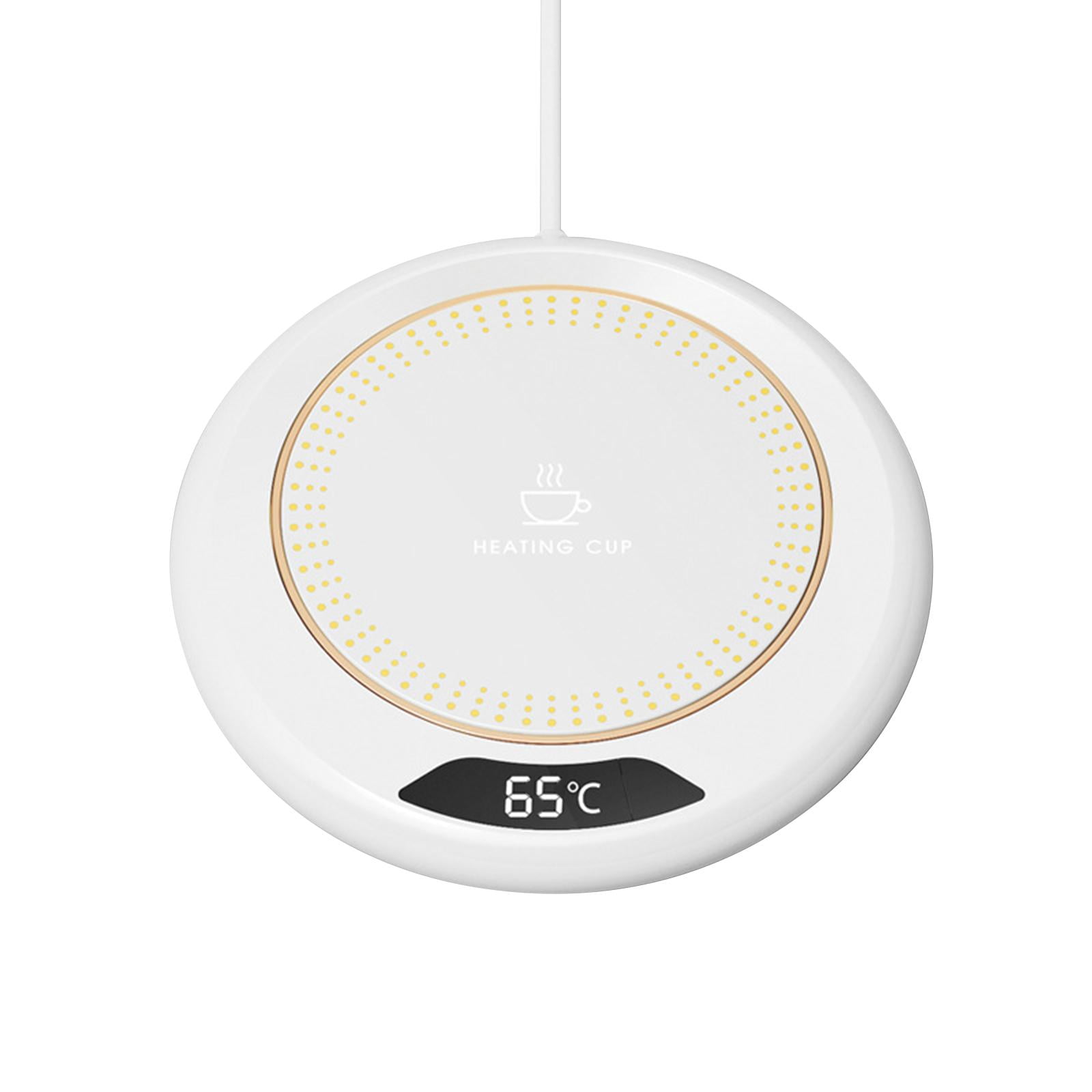 Bothyi - Calentador De Tazas De Bebidas, Almohadilla De Aislamiento Constante De Café Eléctrico De Invierno Para Escritorio, Blanco