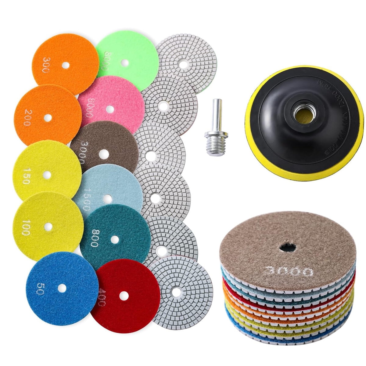 Set Discos Pulido Diamante Xkdous 13pcs 4 508000 Grit