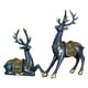thumbnail image 4 of 1x Reno Pareja Estatua Escultura Gabinete De Vino Figurilla Decoración De La Decoración Azul, 4 of 5