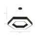 thumbnail image 2 of Lámpara Colgante Hexagonal Negra 42w- 60 cms CCT, 2 of 3