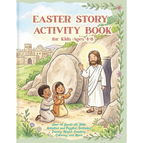 Libro de actividades sobre la historia de Pascua para niños de 4 a 8 años, publicación independiente