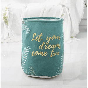 Genérico - Cesto Ropa Sucia Plegable Diseño Hojas 35X45Cm