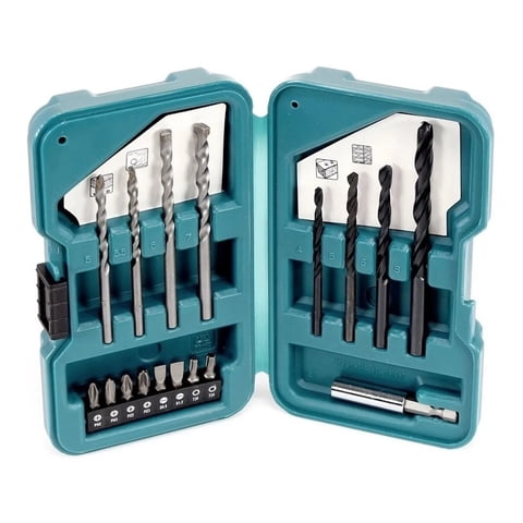 Set Puntas Brocas Madera Metal Concreto 17Pcs Makita D-40216
