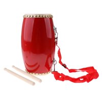 Magideal - Instrumentos De Percusión De Tambor De Cintura Con Material De Música De Baqueta Para Niños Pandereta De Mano De Aprendizaje Temprano Tradicional Para , 14Cmx32Cm