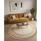 thumbnail image 3 of Alfombra Redonda Estilo Boho Chic con Flecos Textura sisal 80cm, 3 of 8