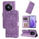 thumbnail image 1 of Funda tipo cartera FOXDOCK para Realme 13 5G , diseño girasol en relieve, cuero PU, cierre magnético, soporte y tarjetero, 1 of 5