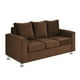 thumbnail image 2 of Sofa Kendy 3c Felpa 12 Chocolate, 2 of 6