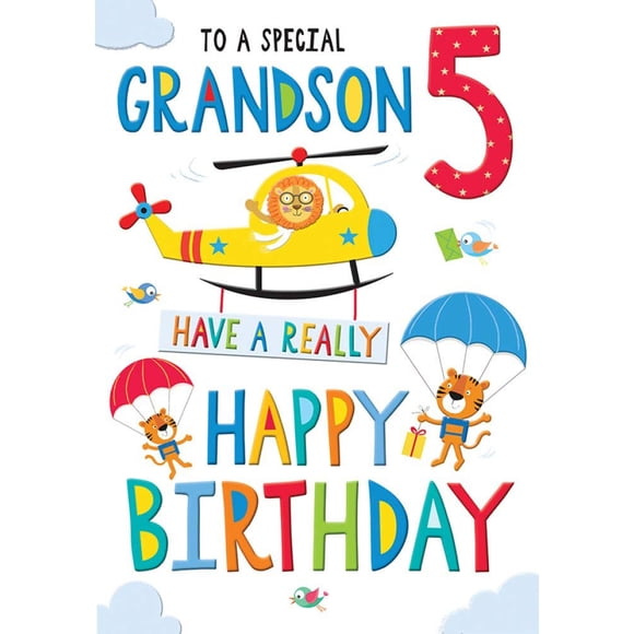Tarjeta de felicitación Regal Publishing para jóvenes de 5 años