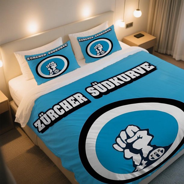 FCZ S\u00FCdkurve Solidarity Emblem Duvet Cover Set Soft Comfortable and Breathble Bedding Suitable for Home Decor in Living Rooms or Guest Room