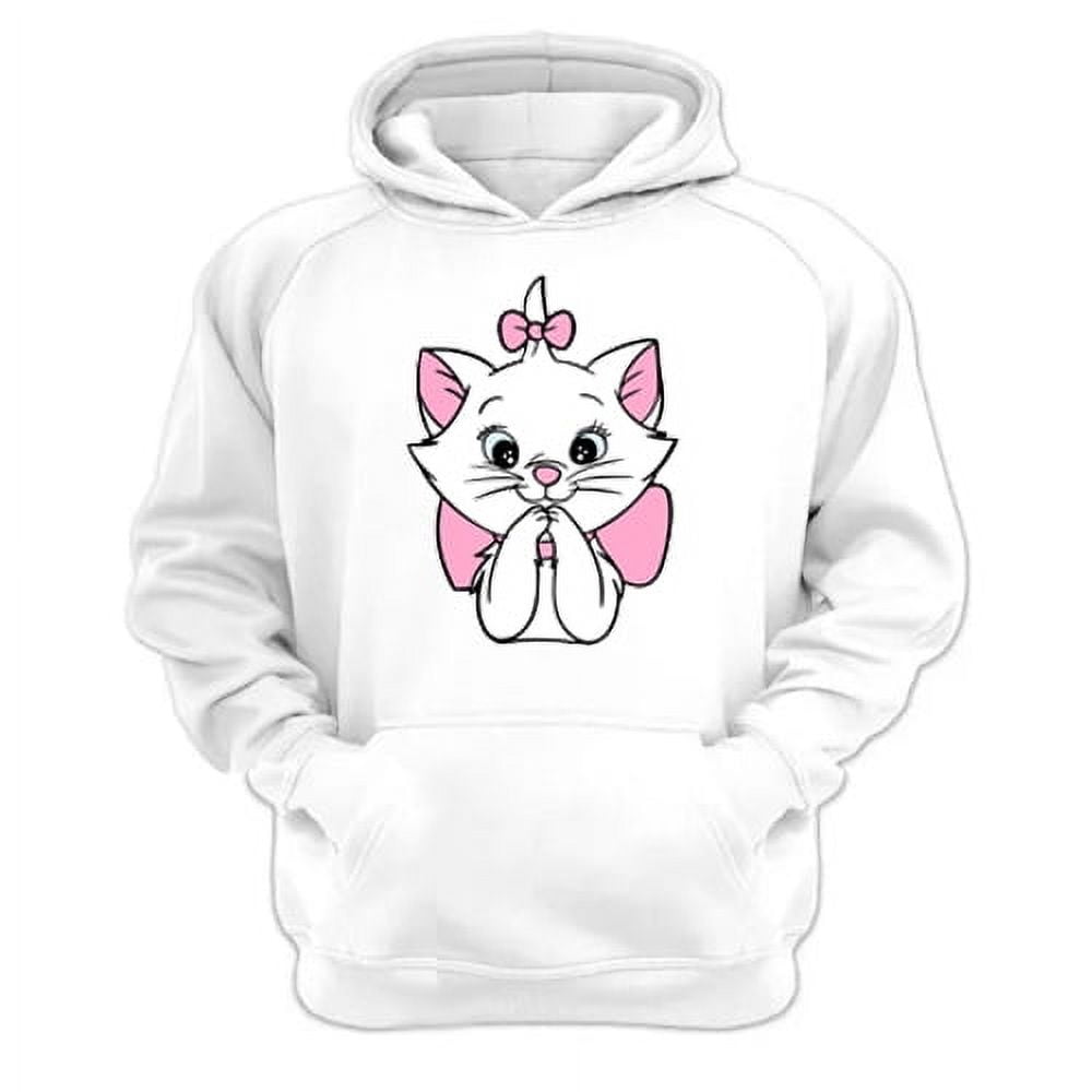 Genérico - Polerón Canguro Gatos Aristócratas Blanco Talla M Unisex