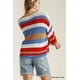 thumbnail image 4 of Suéter de Punto de Manga Larga con Cuello Redondo y Rayas Multicolores, 4 of 5