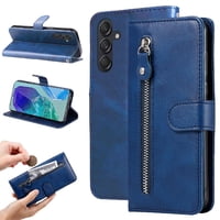 Gangxun - Funda Con Cremallera Para Samsung Galaxy M55 5G, Carcasa Cartera De Cuero Pu Con Soporte Y Tarjetero