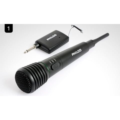 Microfono Alámbrico/Inalámbrico Black Philco Wm-308