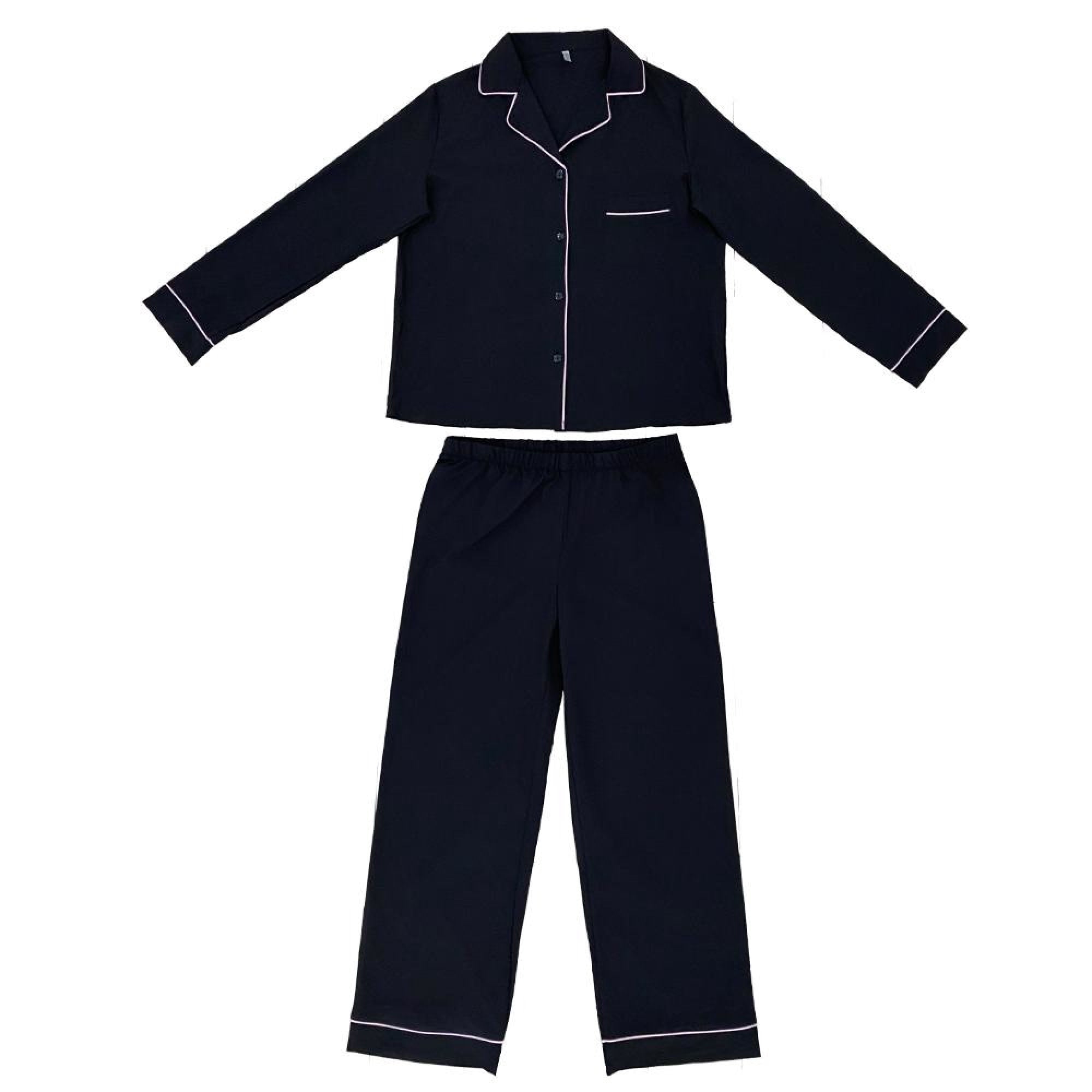 Boulevard - Pijama Mujer Largo Satin Negro Talla M