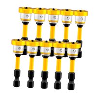 Magideal - Puntas De Destornillador De Posicionamiento, Accesorio Para Destornillador De Metal, 10 Tornillos Portátiles Para Madera, Punta Hexagonal Para Tablero Amarillo