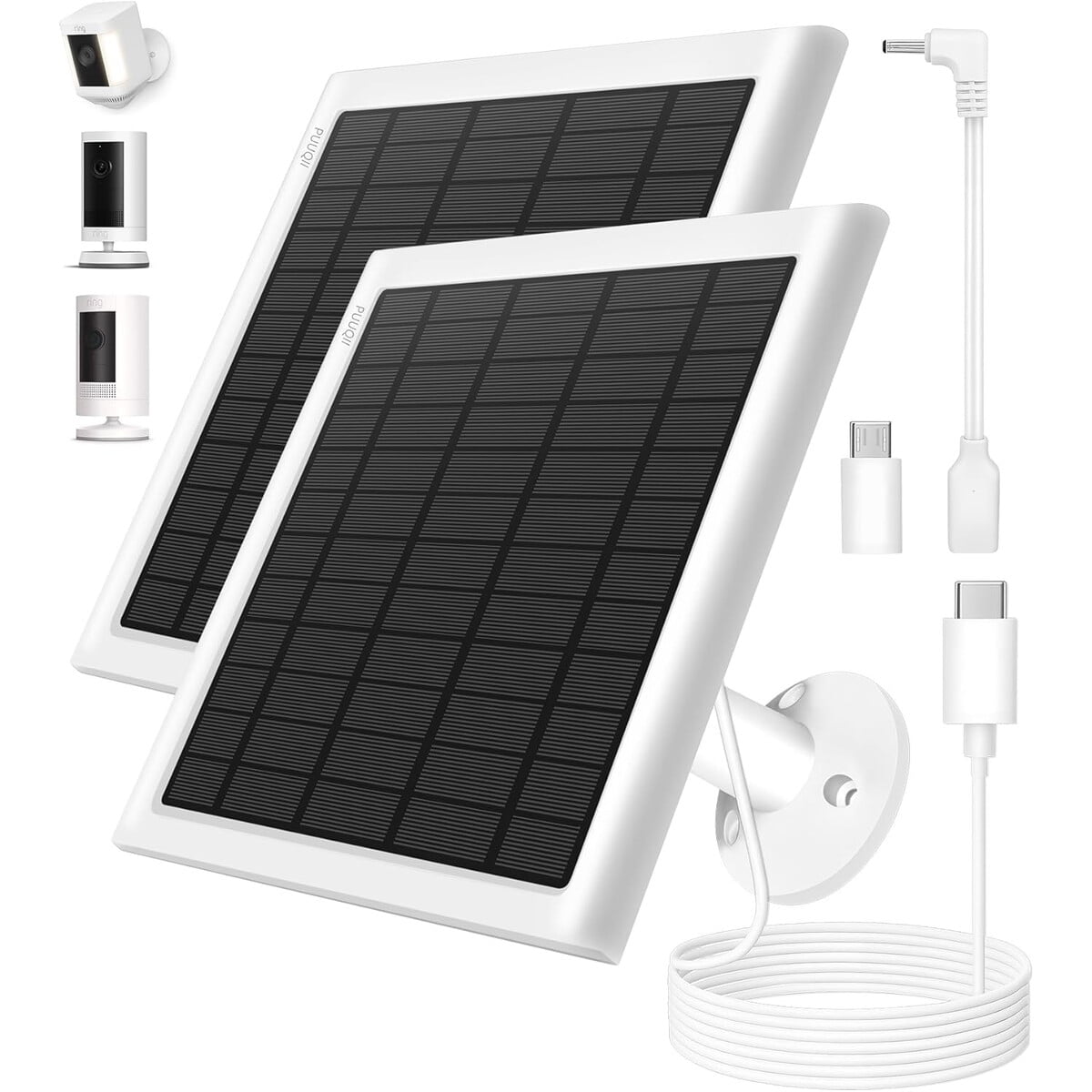 Genérico - Panel Solar Cargador Universal Para Cámara De Seguridad Exterior