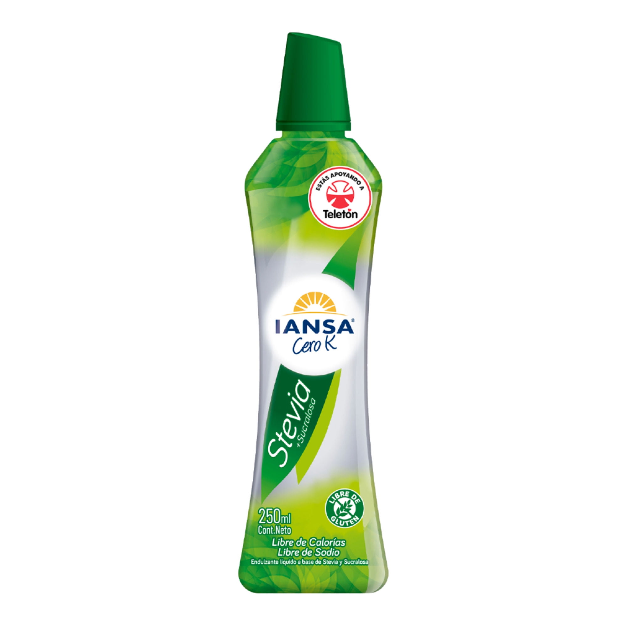 Endulzante Líquido Stevia Sucralosa Botella 250 ml Iansa Cero K