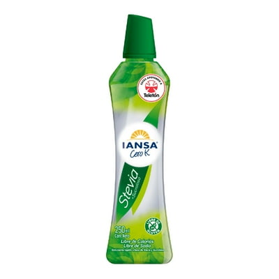 Endulzante Líquido Stevia Sucralosa Botella 250 Ml Iansa Cero K