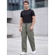 thumbnail image 2 of Pantalones Cargo de Trabajo al Aire Libre de Pierna Recta con Múltiples Bolsillos para Hombre INSPIRE CHIC XL Gris, 2 of 5