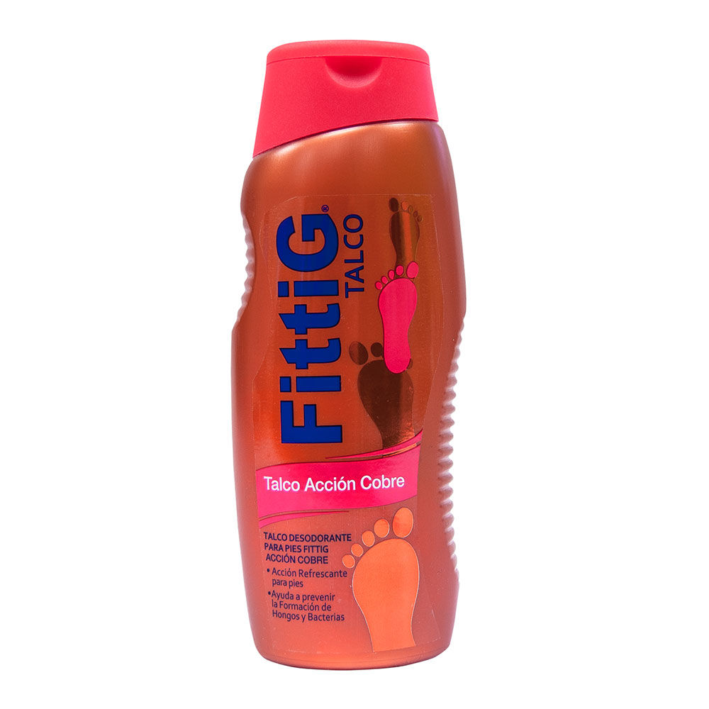 Fittig - Talco Desodorante Para Pies Acción Cobre Frasco