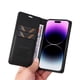 thumbnail image 3 of Funda Billetera de Cuero para iPhone 15 Pro Max con Tarjetero y Soporte - Tapa Magnética Negro, 3 of 6