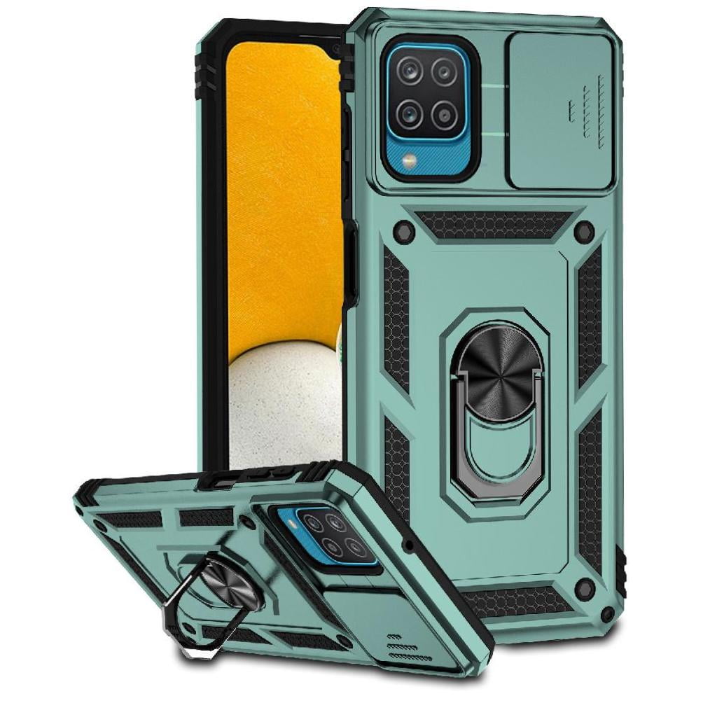 Estuche Gangxun Para Samsung Galaxy A12, Soporte Giratorio 360°, Estilo Mecánico Y Magnético