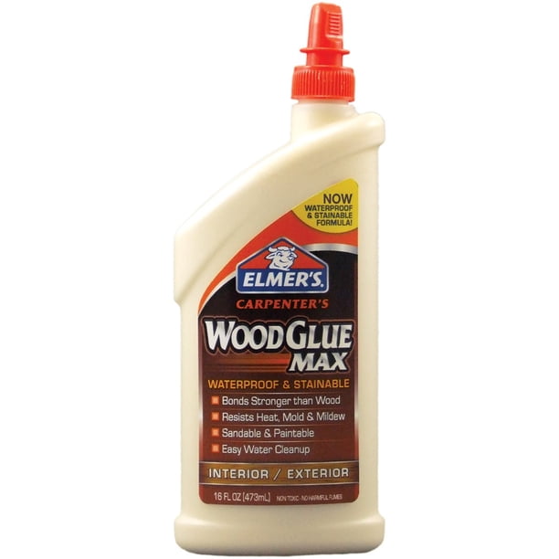 Pegamento para madera Elmer's E7310 Carpenter's Max para interiores y exteriores, 473 ml