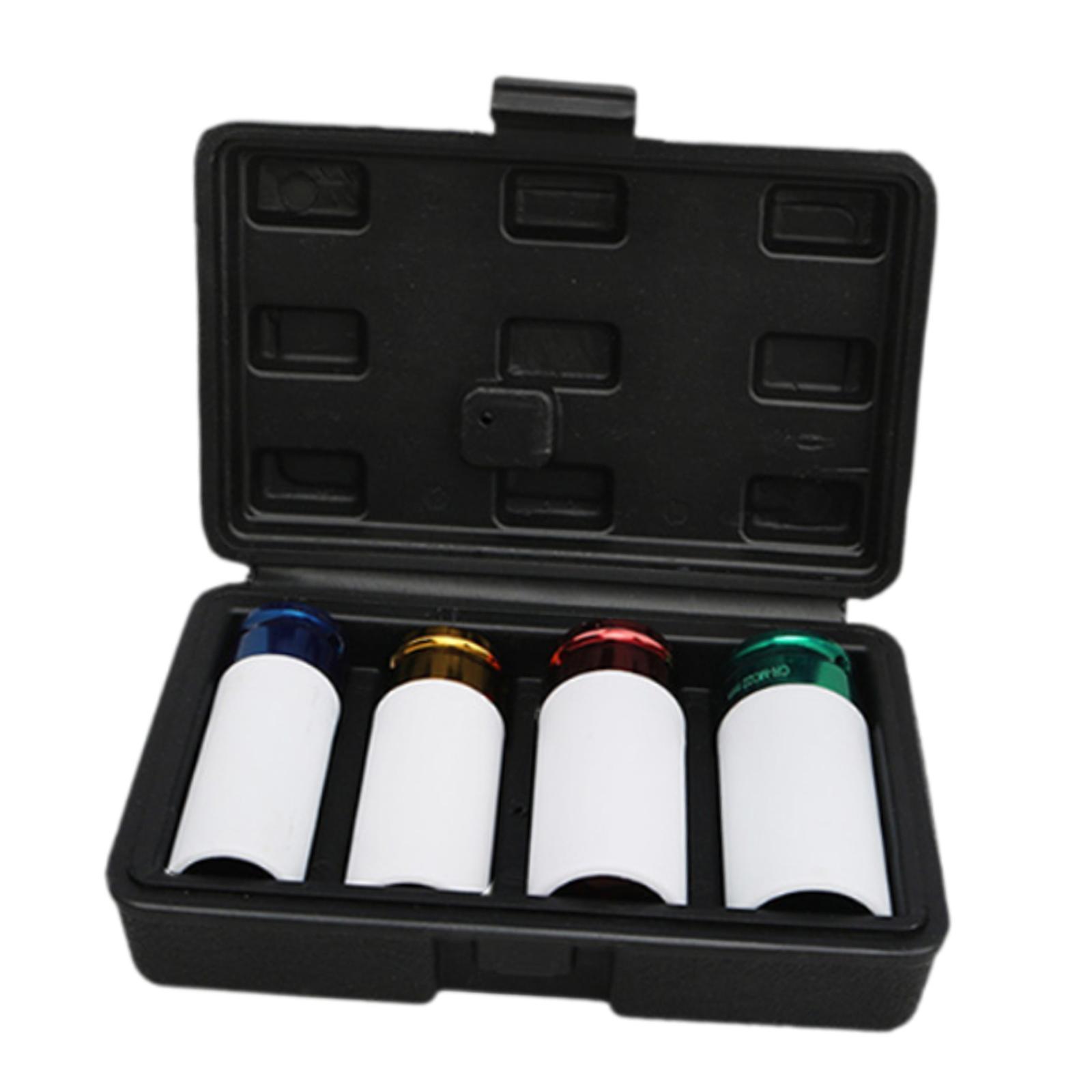 Magideal - Juego De Llaves De Tuercas De Pared Delgada Y Profunda, Juego De Herramientas De Toma De Impacto, Herramienta De Reparación Automática Para Garaje,