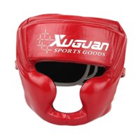Ioensy - Boxing Headgear Soft Frente Suave Y Protección Para La Oreja Para Mma Wrestling Muay Thai M Red