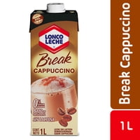 Leche Break Semidescremada Sin Lactosa Sabor Cappuccino Caja 1 L Loncoleche