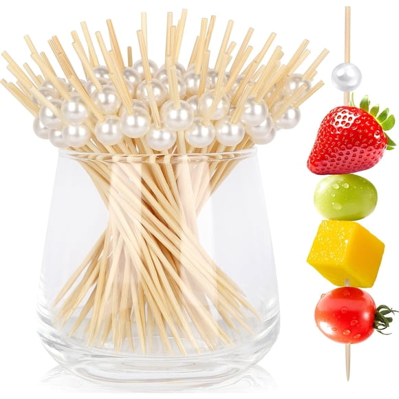 Palillos para cóctel FATLODA de bambú de 4,7 pulgadas