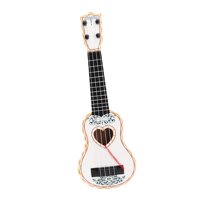 Magideal - Juguete De Instrumento Musical Para Ukelele Para Niños De 17 Pulgadas, Educación Clásica De Aprendizaje Temprano Para Niños En Edad Preescolar Y Niñas Blanco