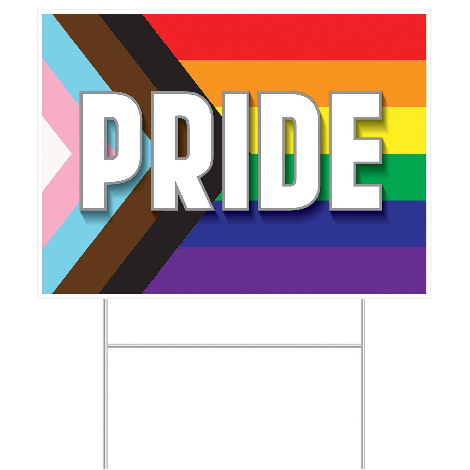 Letrero De Jardín Beistle De Plástico Corrugado Para Exteriores, Lgbtq, Arcoíris
