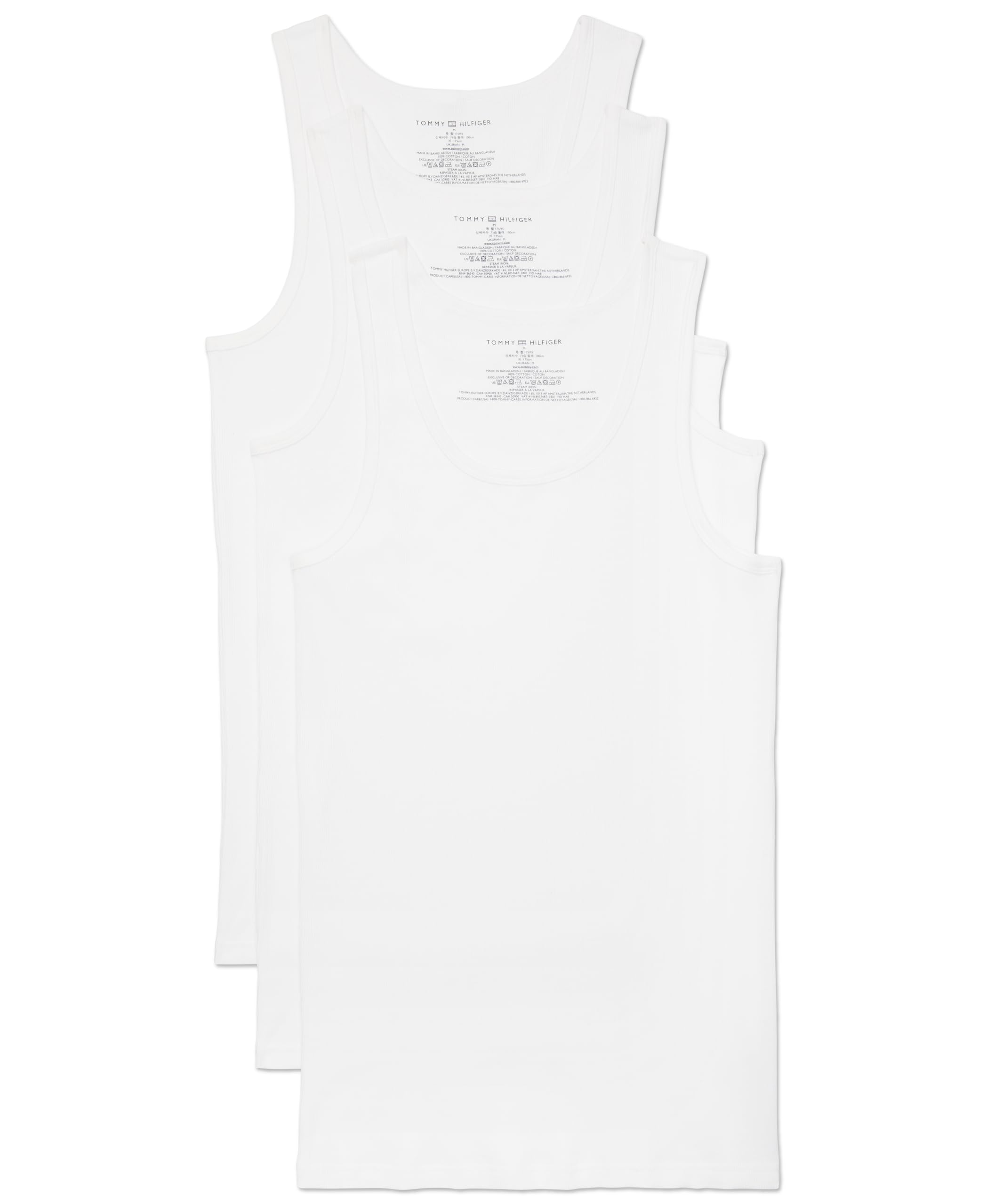 Camisetas Tommy Hilfiger Cotton Classics A Para Hombre, Paquete De 3