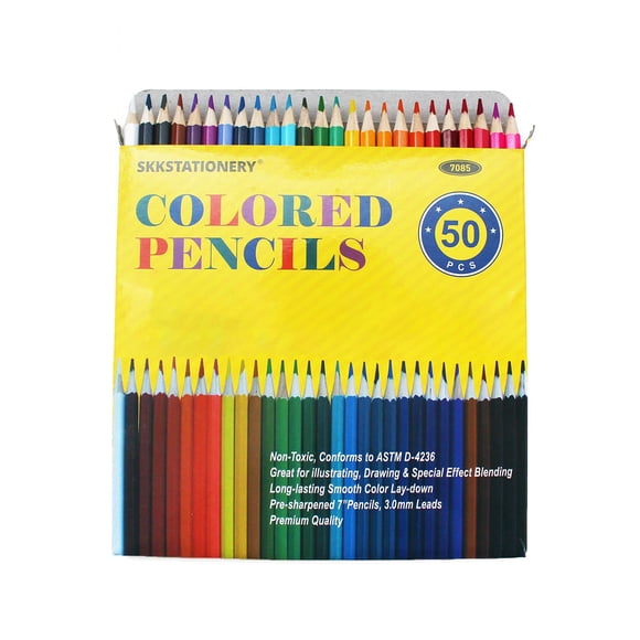 Lápices de colores SKKSTATIONERY 50 colores 18 cm