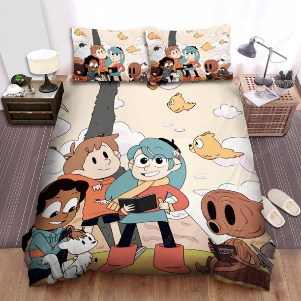 Hilda All Characters Quilt Duvet Cover Set Bedroom Decor Queen Super 3-Piece Bedding Set