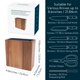 thumbnail image 4 of Bloque de cuchillos KITCHENDAO XL de madera de acacia universal con ranuras, 4 of 7