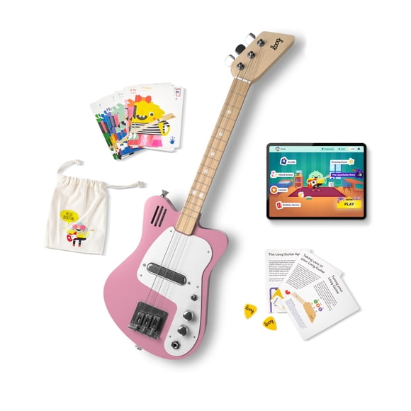 Guitarra eléctrica Loog Mini para niños con amplificador incorporado de más de 3 años