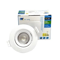 Teimporta - Lampara Foco Orientable Embutido Blanco 3W 250Lm 7,5Cm Fría Blanco
