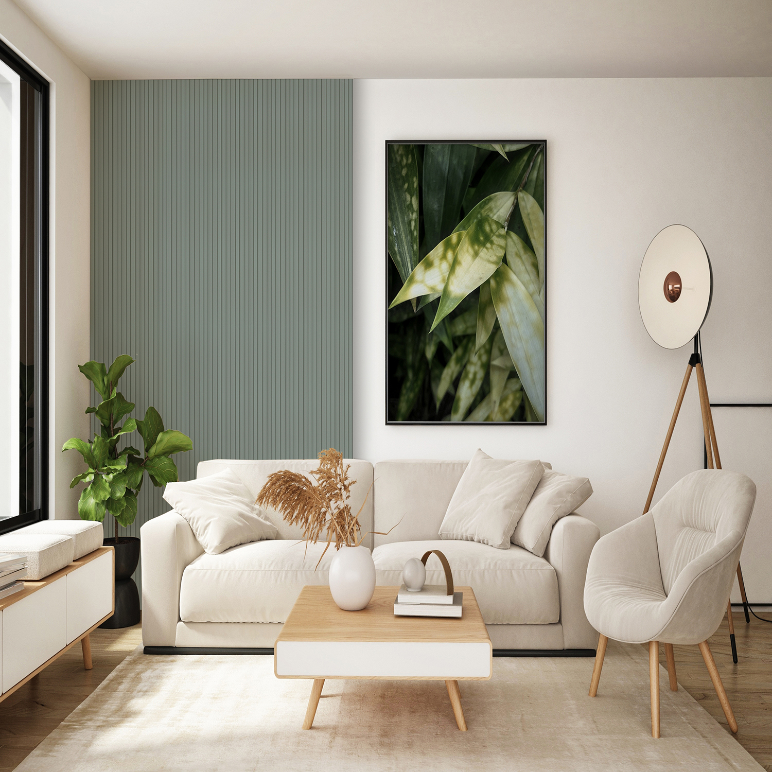 Masisa - Revestimiento Ripado Verde Glaciar 2440X160 Mm