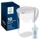 thumbnail image 1 of Jarra de filtro de agua Brita grande de 10 tazas, 1 filtro BritaPlus, uso diario, transparente (el paquete puede variar), 1 of 9