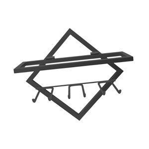 Magideal - Soporte De Vino Botella De Vino Botella De Vino Moderna De 2 Niveles Estado De Vinos Montados En La Pared Ratina De Vino Para El Gabinete De Negro