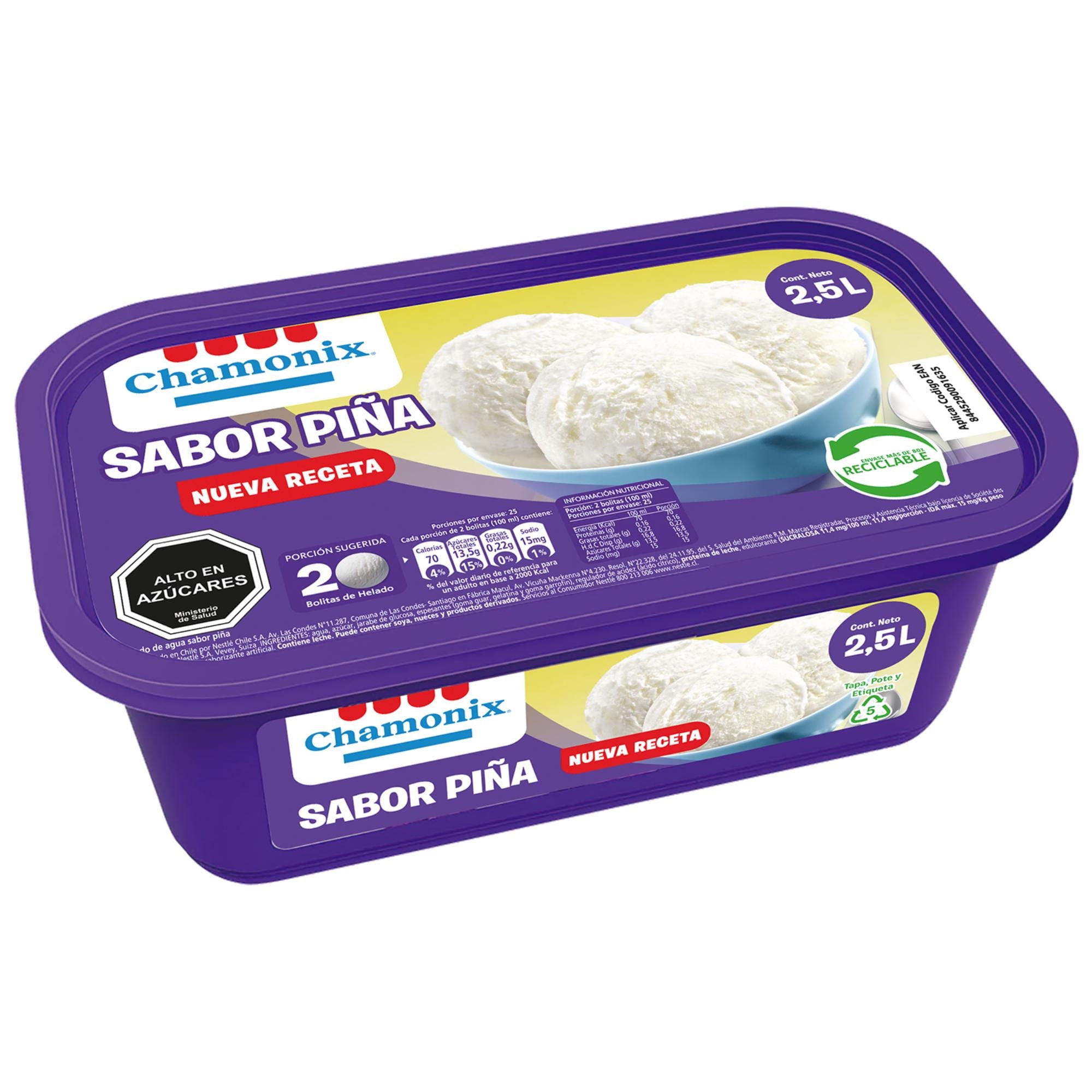 Helado Piña Cassata 2,5 L Chamonix
