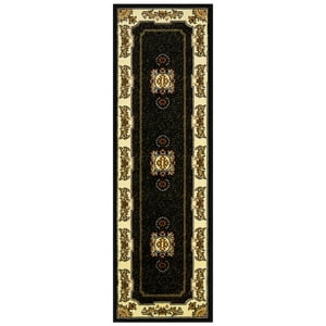 Modalfo - Alfombra Pasillo Kashan King Negra 61 X 213 Cm