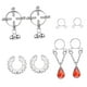 thumbnail image 3 of Clip No Perforante Del Anillo Del Encanto Del Acero Inoxidable 8Pcs En Ajustable, 3 of 3