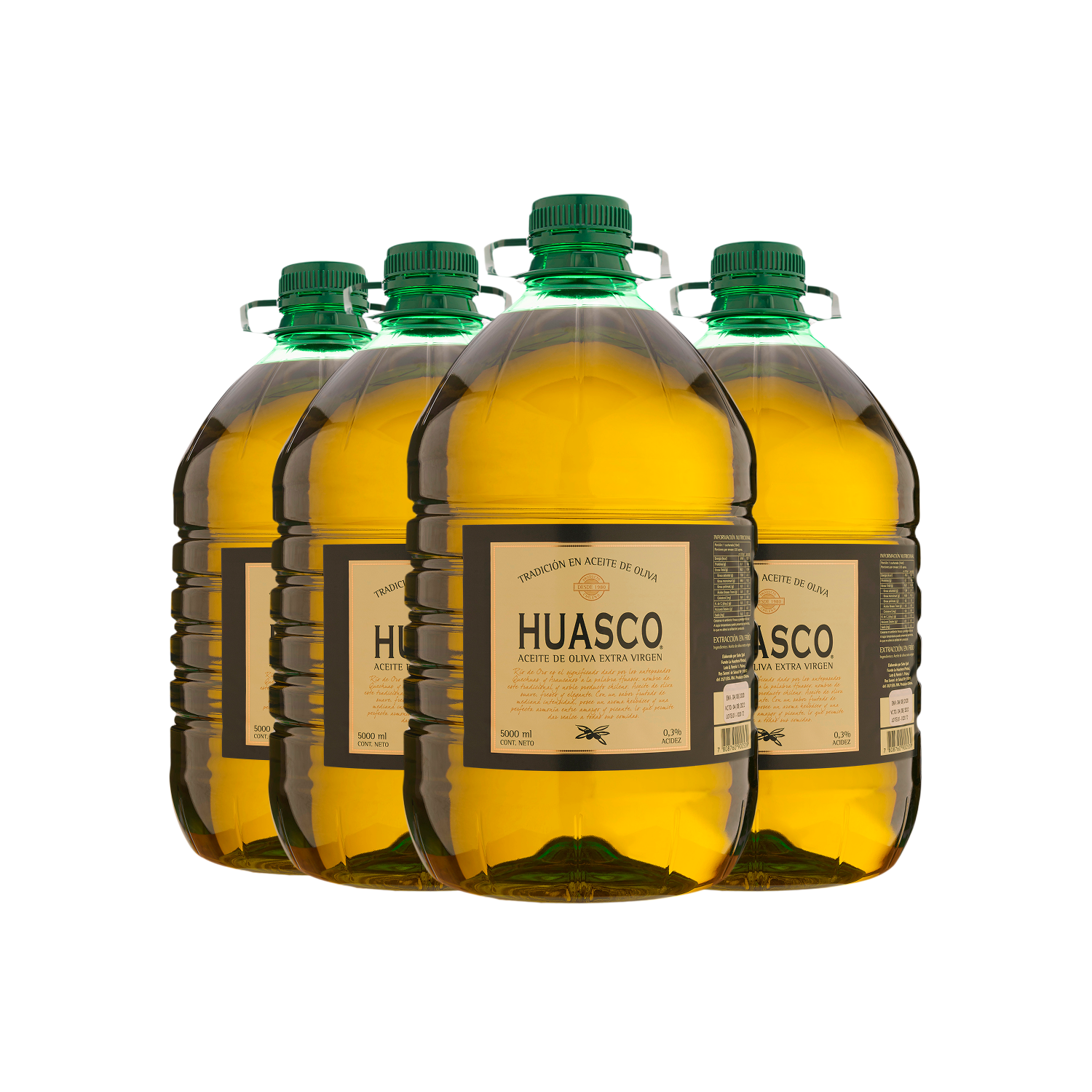 Aceite De Oliva Extra Virgen Huasco 4 X 5000 Ml