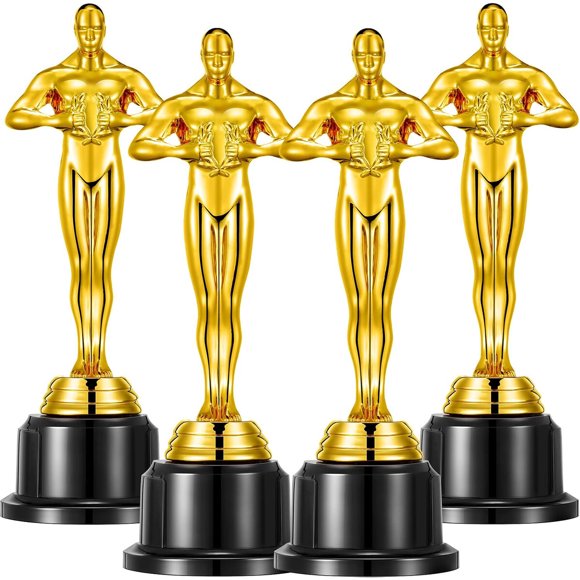 Trofeo dorado de premio, paquete de 4