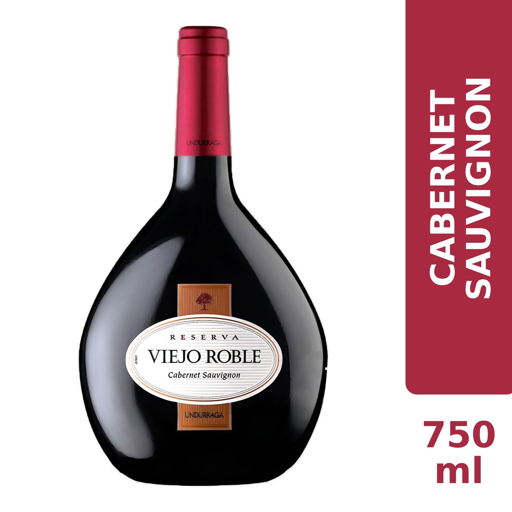 Vino Tinto Cabernet Sauvignon Viejo Roble Botella 700 cc Undurraga